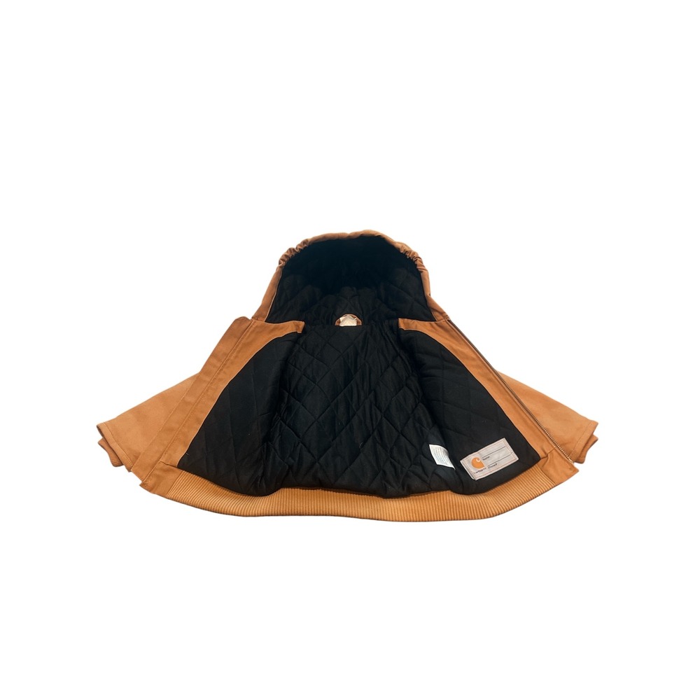 Carhartt Kids Canvas Active Jacket Brown Hooded Quilted Fall 2021 Sample - Picture 3 of 6
